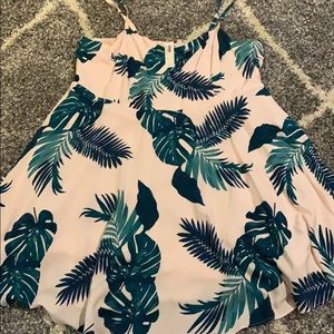 Pink palm leaf dress